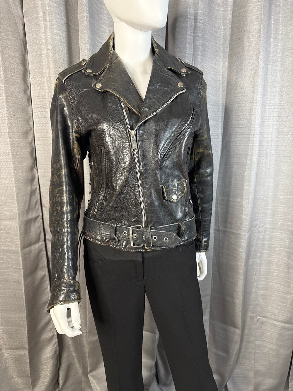 Vintage ICS Women’s Biker Jacket Sz S